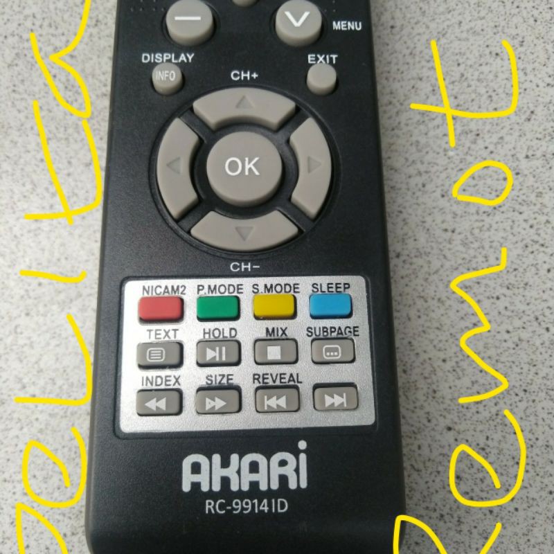 REMOT REMOTE TV Akari LCD LED original terlengkap