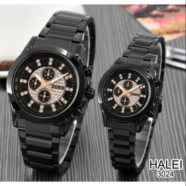 JAM TANGAN COUPLE HALEI ORIGINAL
