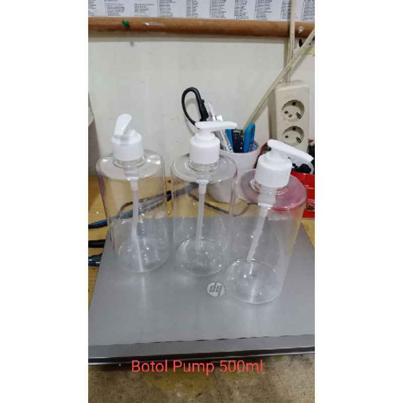 Botol Pump 500ml Bening Bahan Tebal Harga Murah
