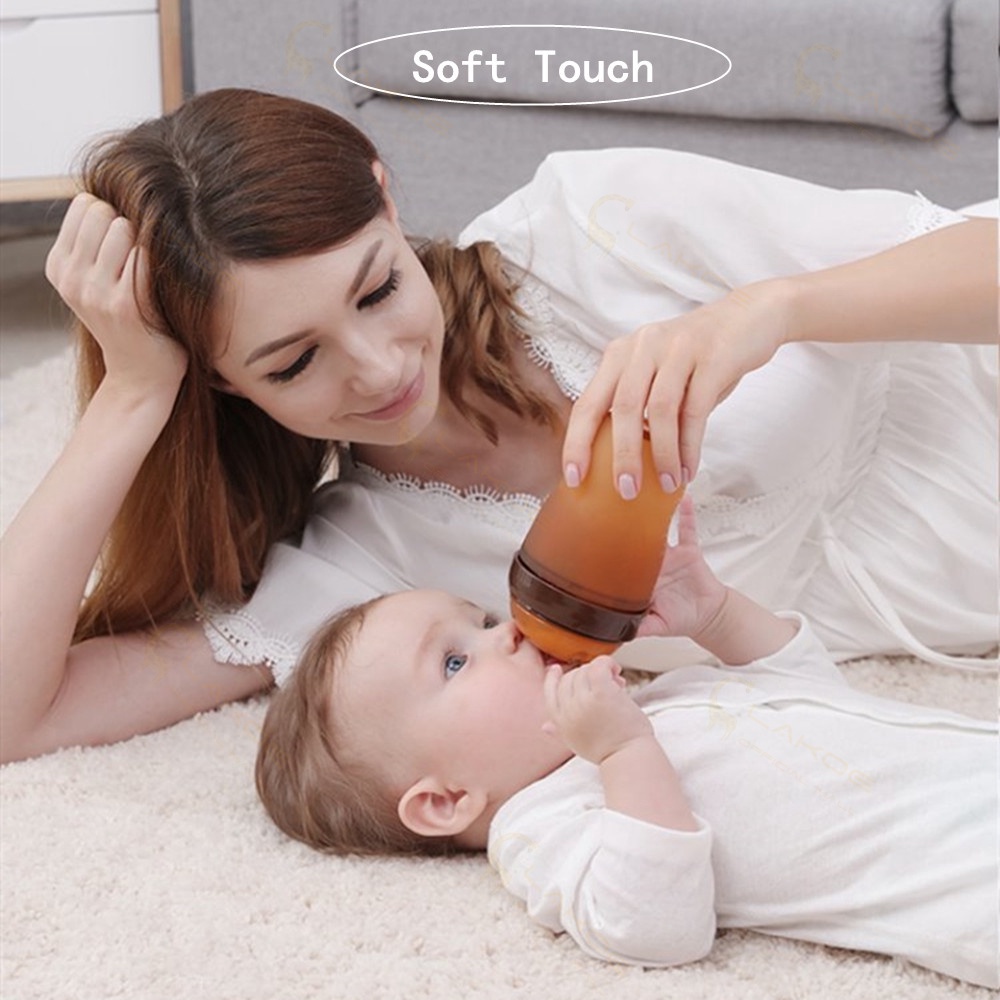 Ivorybaby PIKO BELLO botol susu wide neck anti kolik botol bayi dengan sedotan bahan silikon