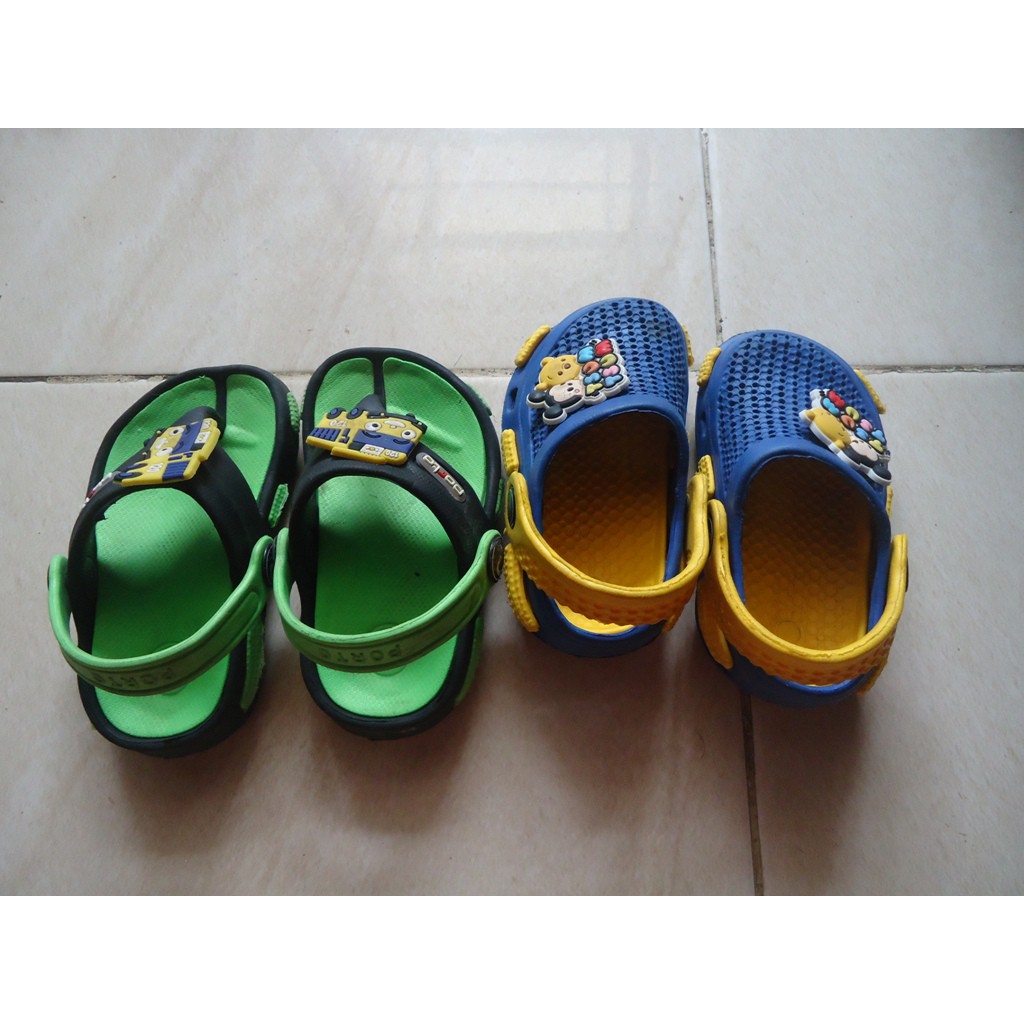 Preloved Sandal Anak Prewalker Toddler Crocs Laki-laki Perempuan Tsumtsum dan Tayo