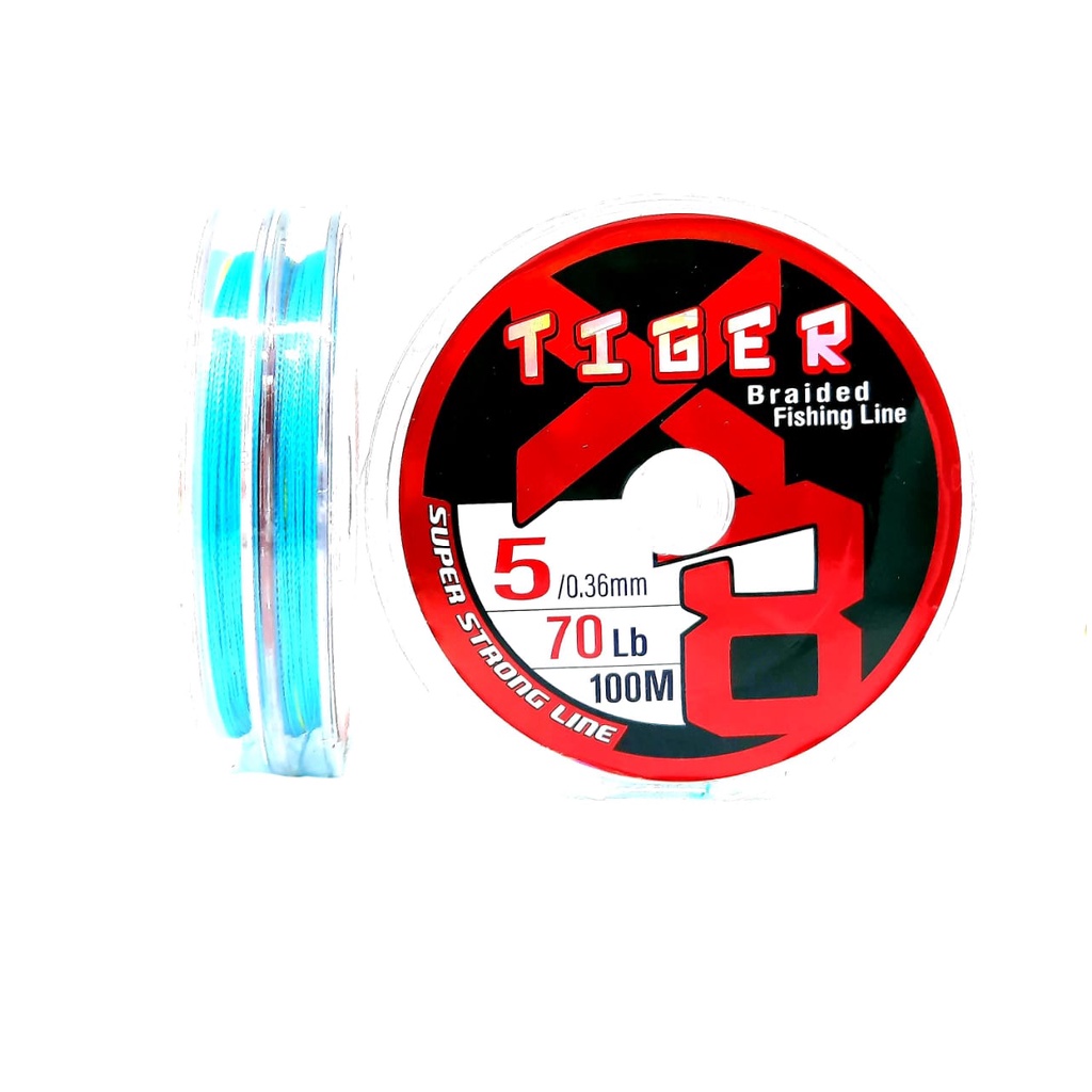 Senar Pancing PE TIGER BRAID 50M-100M Warna Multicolor Bisa CONNECTING