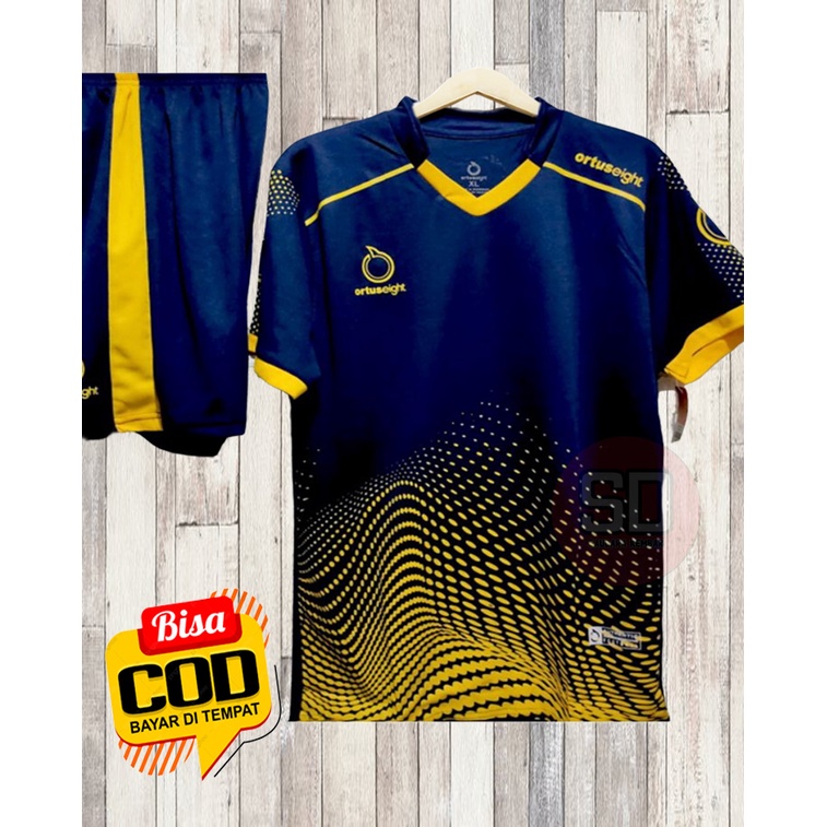 Jersey Baju Kaos Futsal Pria Dewasa Model Glombang bisa untuk badminton dan Volly