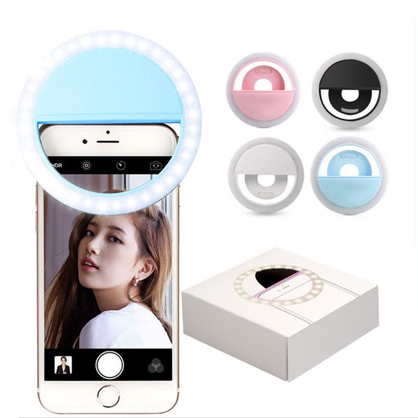 Ring Selfie Mini Flashlight (Lampu Selfie Bulat Jepit HP)