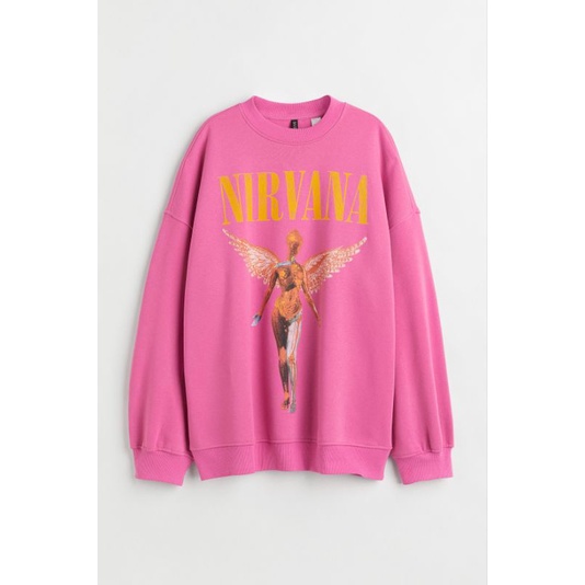 Crewneck h&amp;m hnm nirvana crewneck nirvana free paperbag