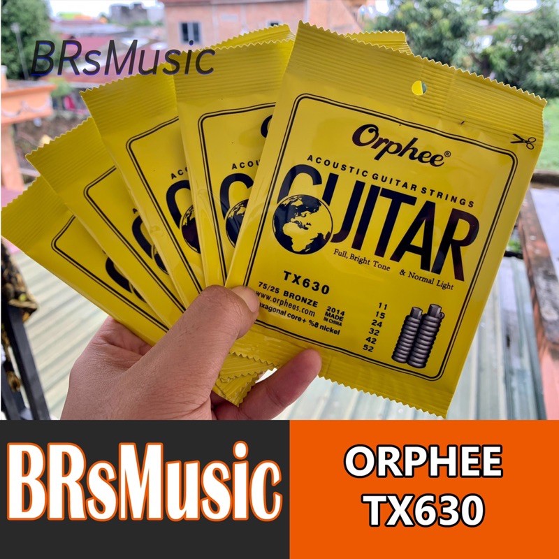 Senar Gitar Akustik Orphee TX630 Fullset 6 Tali