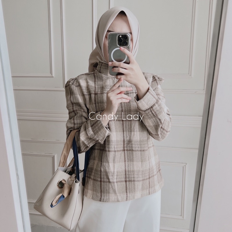 Deltia Flanel Blouse Import