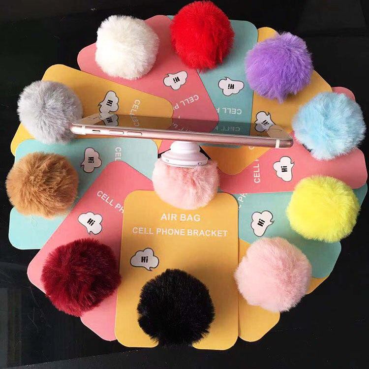 POP SOCKET WARNA 3D POMPOM POP SOCKET BULU TERMURAH / POPSOCKET AKSESORIS HP