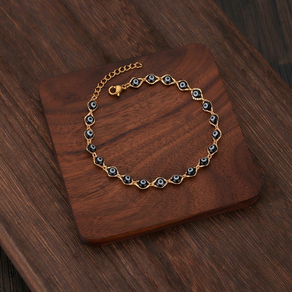 MORYMOSHI  B683 Gelang Wanita Manik Berwarna  Titanium Stainless Anti Karat Anti Luntur Fashion Korea