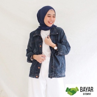 Jaket Denim  Melar  Stretch Big Jumbo Cewek Wanita Levis 