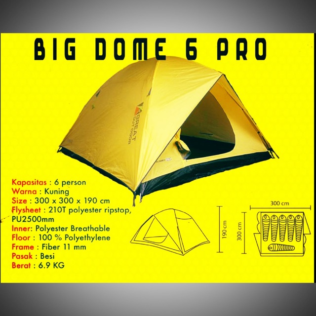 Tenda Great Outdoor Big Dome 6 Pro