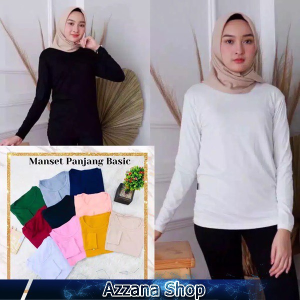Manset Badan Kaos Muslimah Atasan Wanita Muslim