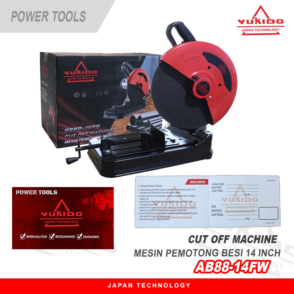 Mesin Cutting Cut Off 14 Inch Gergaji Potong Besi YUKIDO TECHNOLOGY