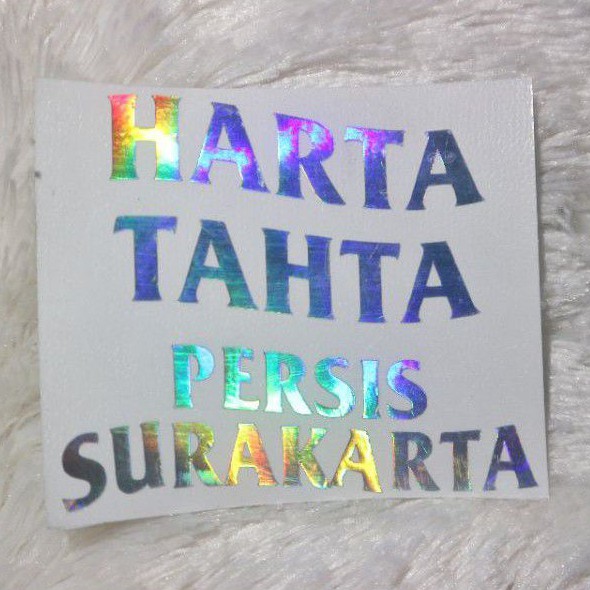 (MINIMAL 8) STICKER HOLOGRAM HARTA TAHTA