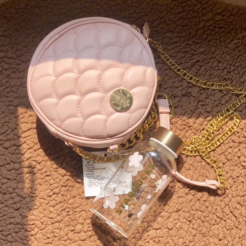 Starbucks China Cherry blossom 2021 Set Sakura Tumbler with round bag size 390ml