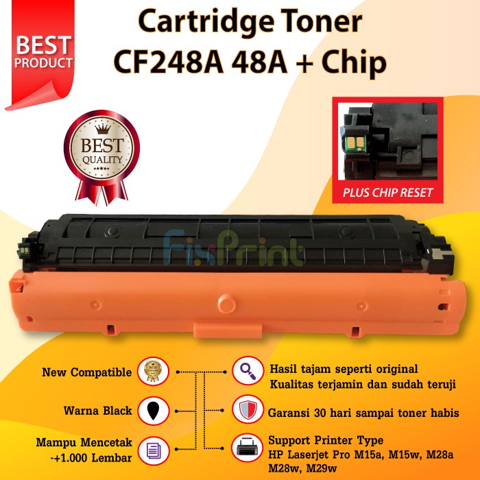 Toner Cartridge Compatible HP 48A CF248A Printer Laserjet Pro M15a M15w M28a M28w M29w