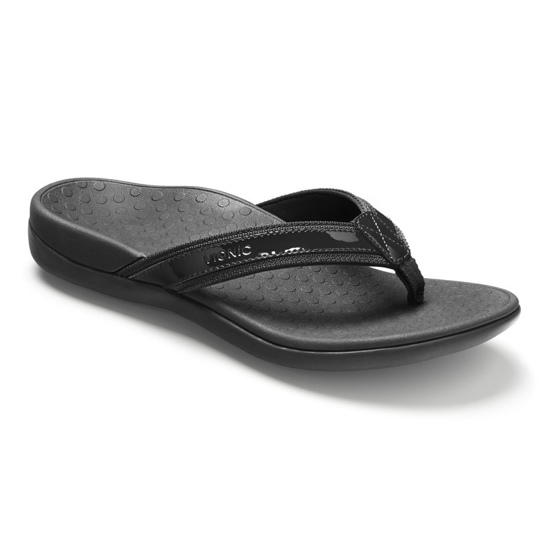 Vionic Islander Black Sandals Wanita - Hitam