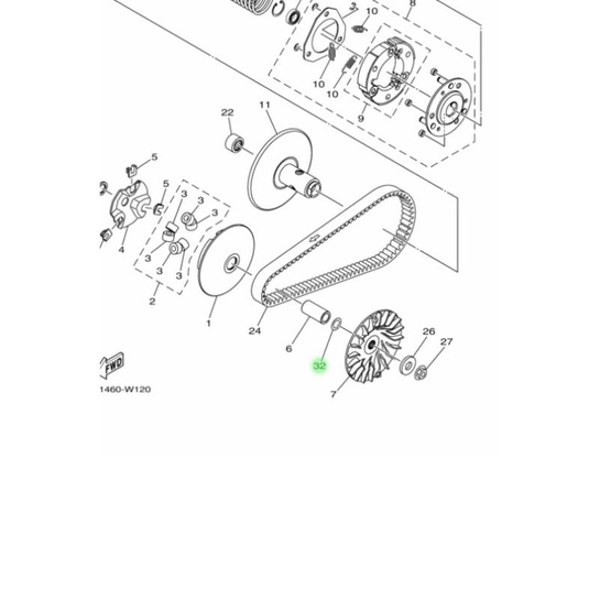 washer plate ring pully puly puli depan tengah rumah roller aerox 155 new connected 2021 original ygp 90201-15828