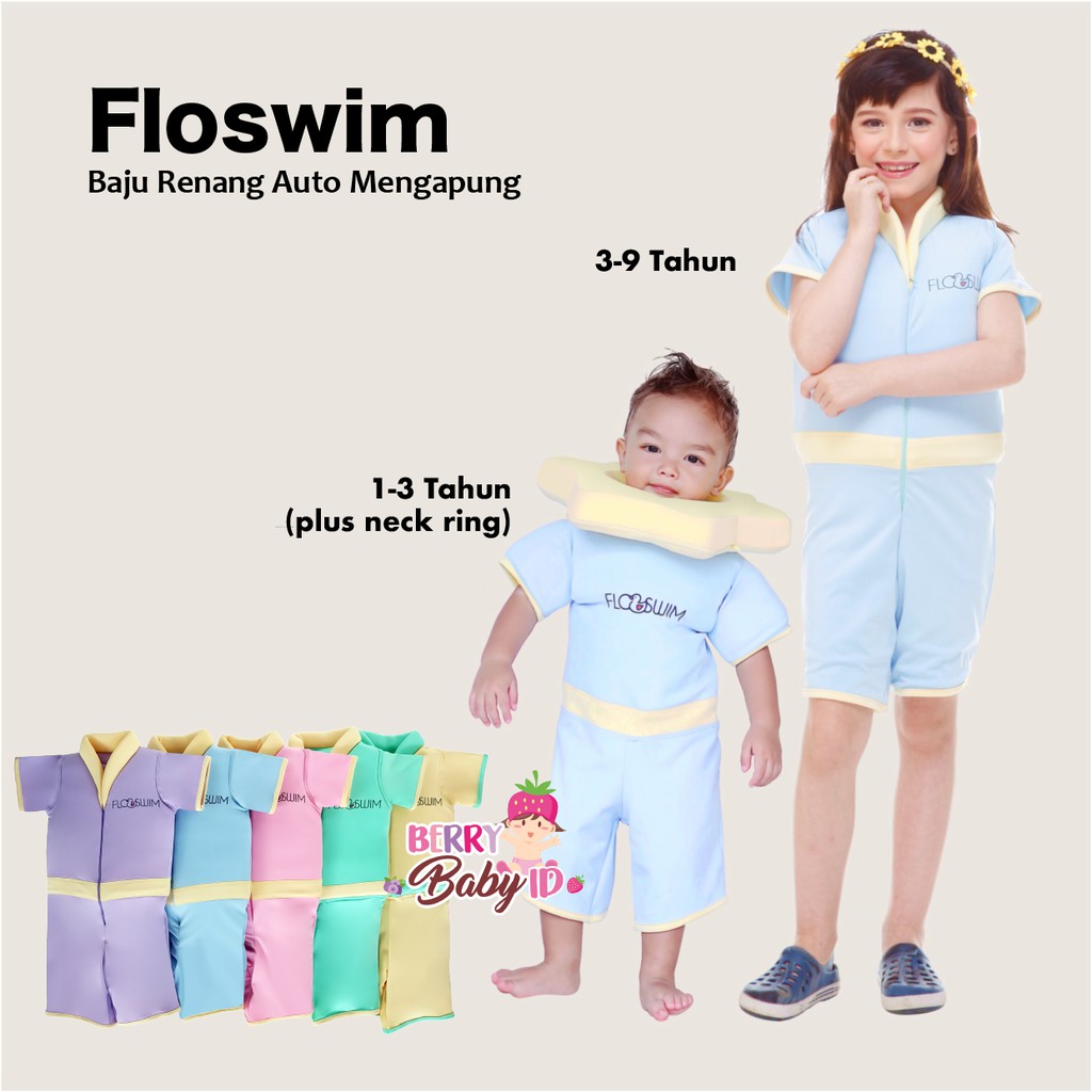 Cuddle Me Floswim Baju Renang Bayi Anak Mengapung Berpelampung Floating Swimsuit Berry Mart