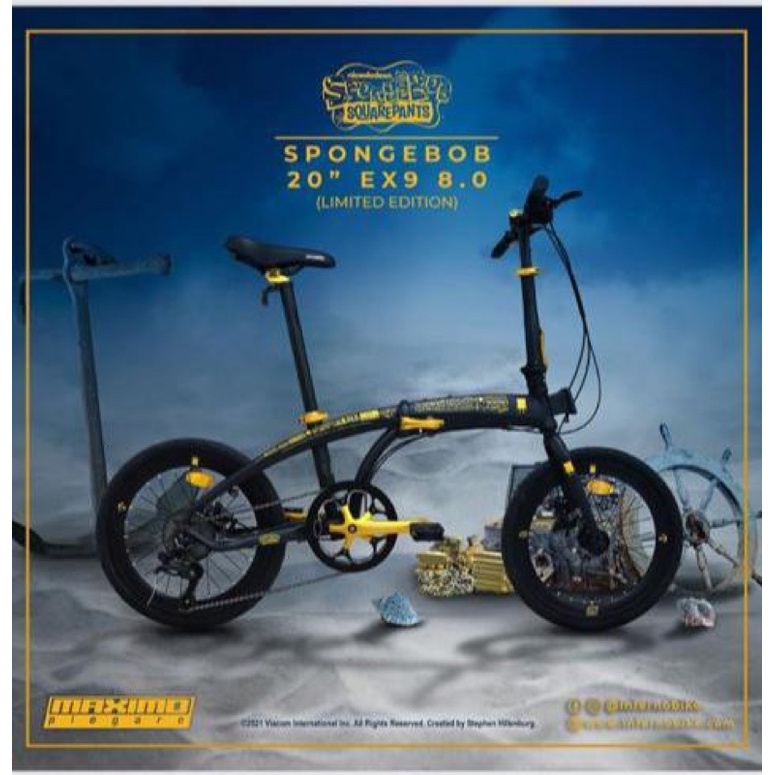 Sepeda Lipat 20 Maximo Piegare EX 9 8.0 Spongebob ( By Family )