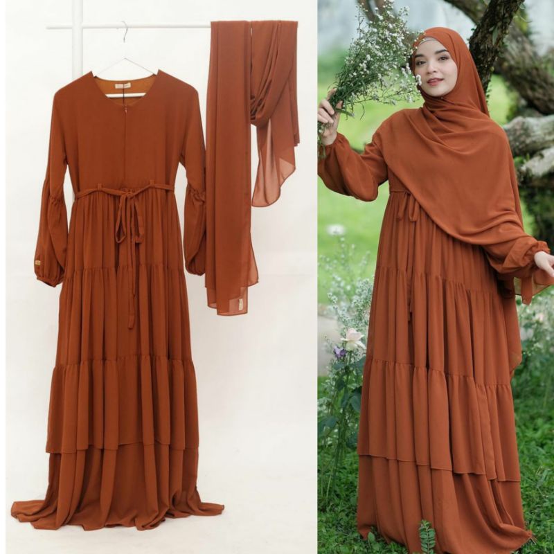 Ready Haura Dress rampel premium casual by gerai aliyah
