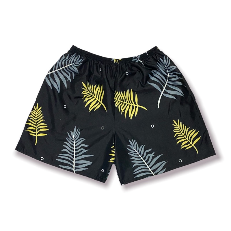 Boxer Motif Palm Black | Celana Pendek Pria Wanita | Celana Boxer | Boxer Distro | Boxer Pantai