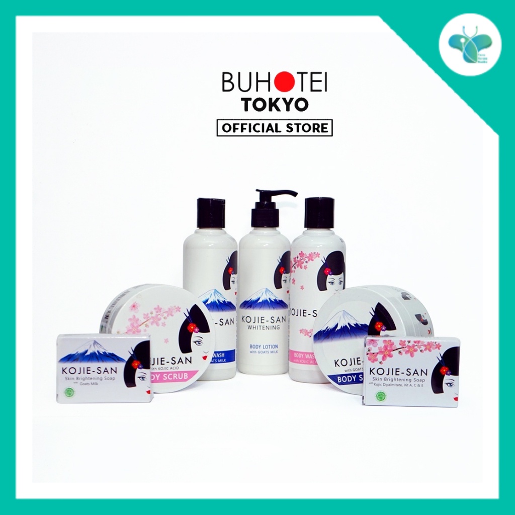 BUHOTEI KOJIE-SAN (Body Wash/Body Scrub/Body Lotion/Sabun Mandi Cair/Body Cream/Body Butter/Brighten