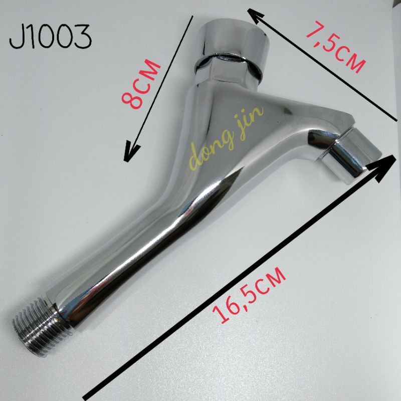 Kran Wastafel Push On bentuk unik bahan Kuningan J1003