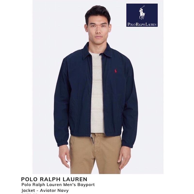 Jaket Second Branded Original Polo Ralph Lauren Bayport Cotton Jacket (Navy)