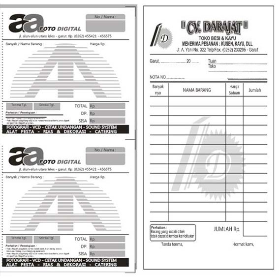 Dvd Template Desain Nota Siap Edit Format Coreldraw Shopee
