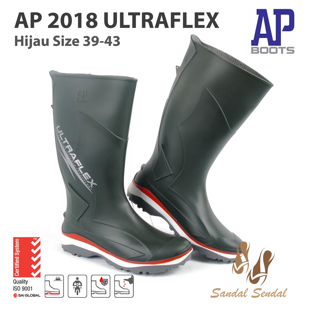Sepatu Boot Tinggi AP Boots AP 2018 ULTRAFLEX HIJAU TOURING INDUSTRI