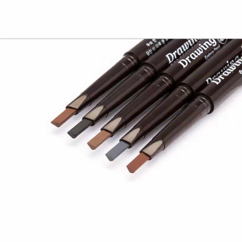 DNM Drawing Eyebrow Brow Definer Pencil - Pensil Alis Tahan Air Tahan Lama - Eyebrow Pencil Waterproof Longlasting