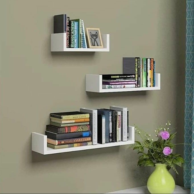 

1 set 3pcs Rak Model "U" P60/45/30 X 15cm - Putih