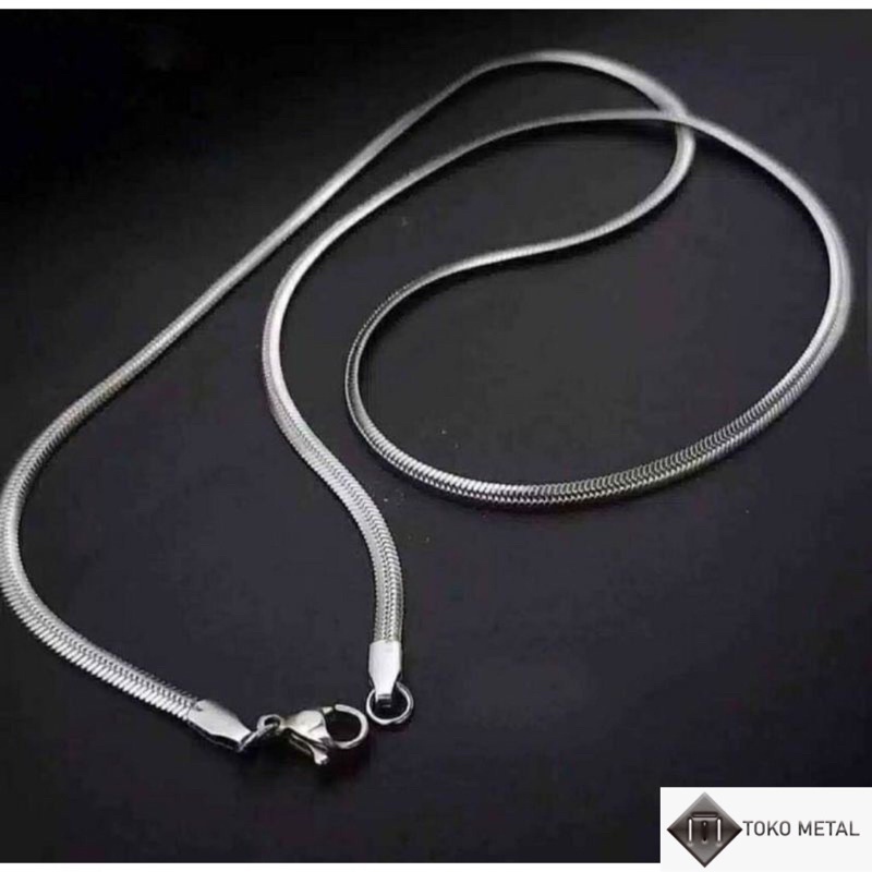 KALUNG ANAK 100% TITANIUM PANJANG 35 CM ANTI KARAT UNTUK WANITA &amp; PRIA [TOKO METAL]