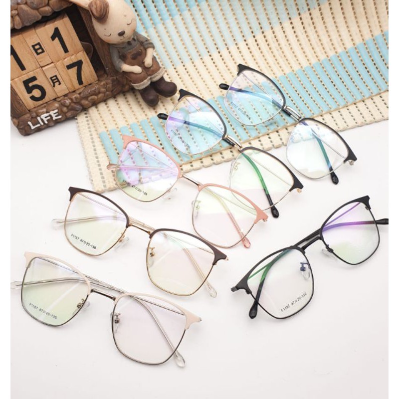 Frame 1157 | Frame kacamata kotak besar | Paket kacamata minus/plus/cyl/antiradiasi | korea