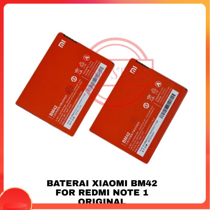 Batre Baterai Battery XIAOMI REDMI NOTE 3G/4G BM42/BM-42 ORI