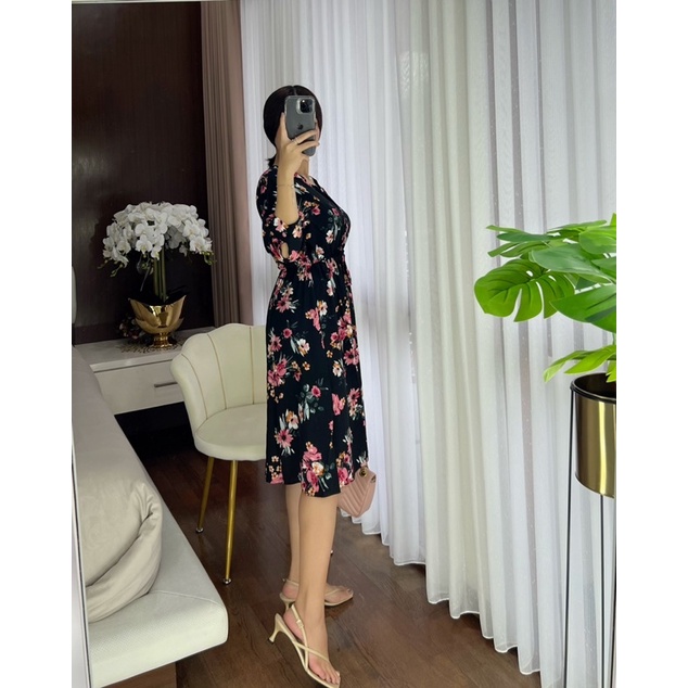 KOREAN DRESS BAJU HOMEWARE DRESS MAXI BUSUI FRIENDLY DASTER SERUT PAKAIAN KOREA RAYON PREMIUM