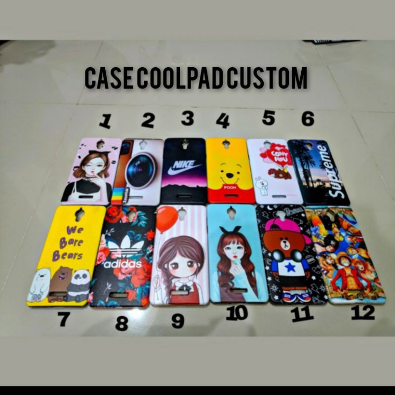 Soft Case Coolpad Sky 3 E502 Max Lite R108 Max A8 Cooldual R118 Fancy Pro E571 Custom Motif Bebas