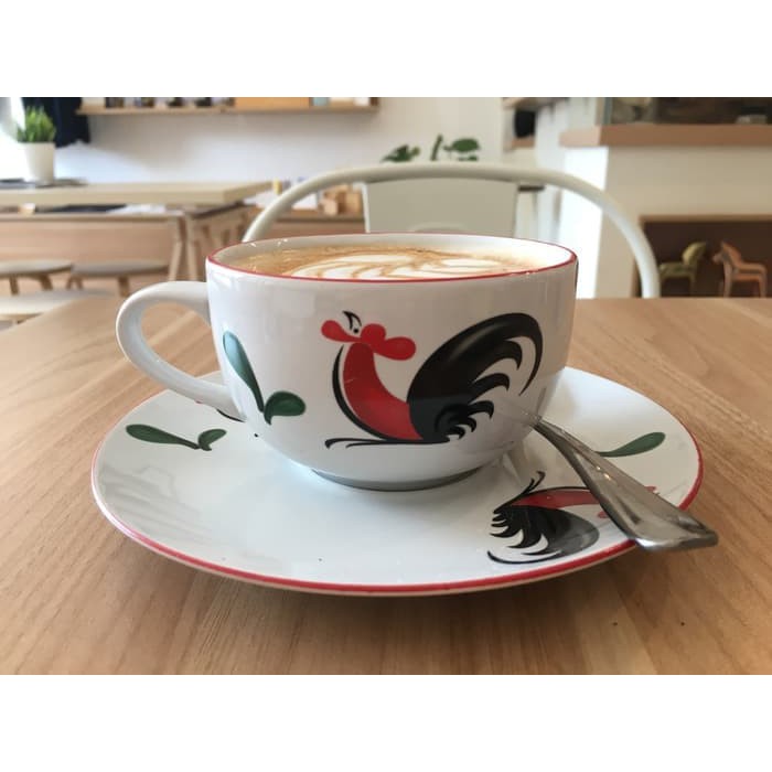 ENAM SET CANGKIR CAPPUCINO MOTIF AYAM KOPIN