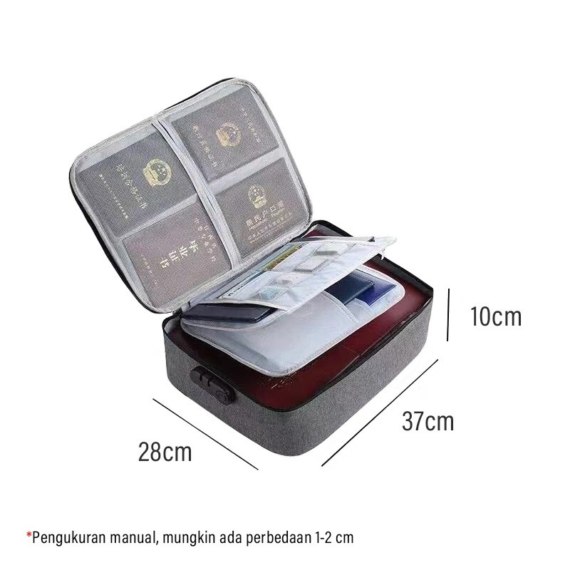 ❤GTB❤ Tas Dokumen C06 Tempat Penyimpanan File Travel Bag Storage Box dengan Digit Security Lock W165