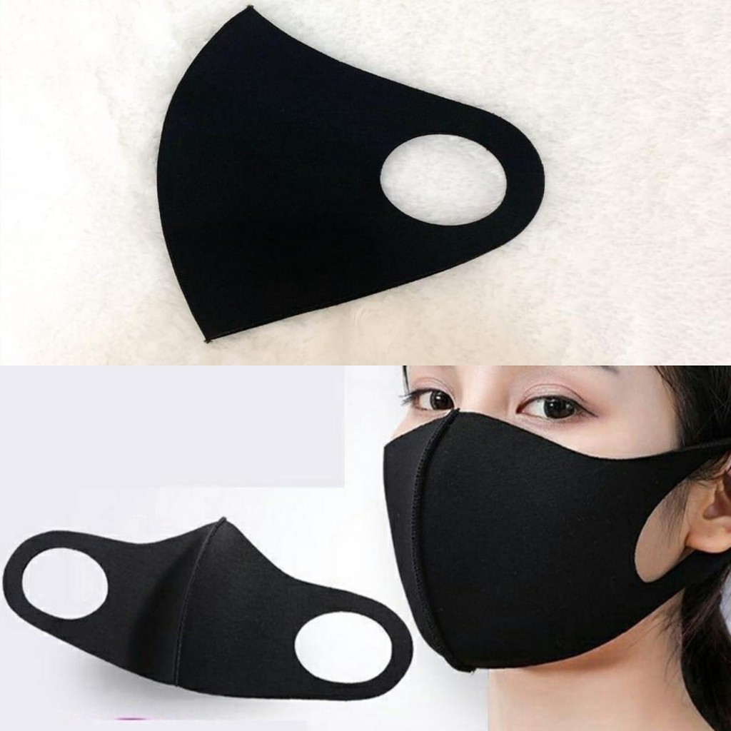 Masker Kain Bahan Scuba tebal Anti Debu - Masker scuba wedges