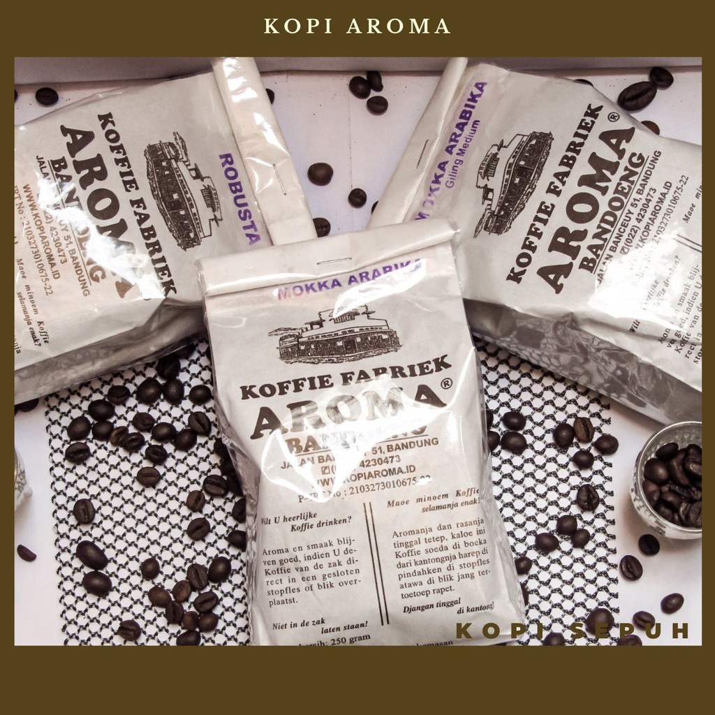 

KOPI KHAS BANDUNG, KOPI AROMA°(FREE DUS AND BUBLE WRAP)*