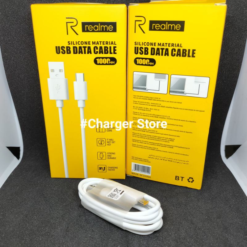 Kabel Data Realme Micro USB 100Cm ORIGINAL 100% VOOC Fast Charging Realme 2 2Pro 3 3Pro 5 5i C1 C2 C3 C11 C12 C15 C20 C21 C21Y