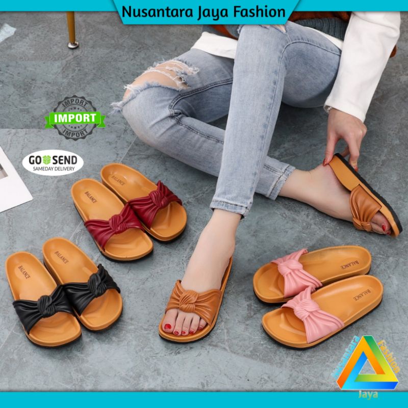 12.12 Sandal Kerut Wanita Terbaru Jelly Import - Sandal Balance A765-1