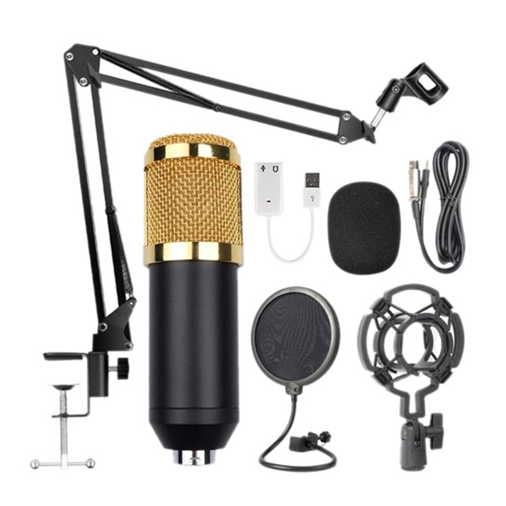 BM-800 Broadcasting Microphone Rekaman Studio Kit Recording Condenser Mic