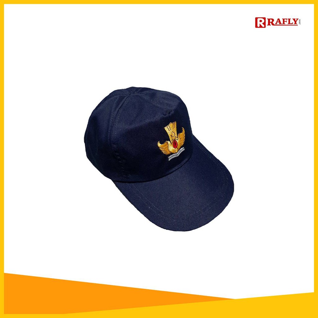 Topi SMP Biru Tua - Seragam SMP / Rafly Jaya