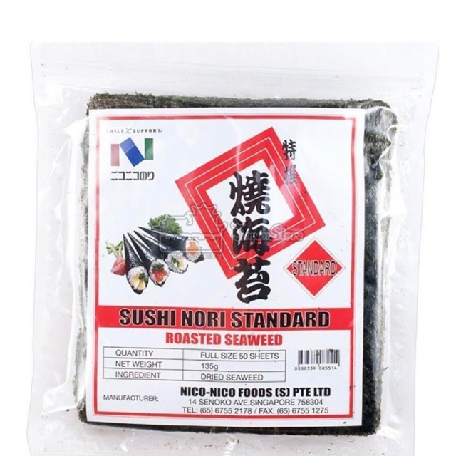 

Sushi Nori Nico Nico 135 g 50 lembar