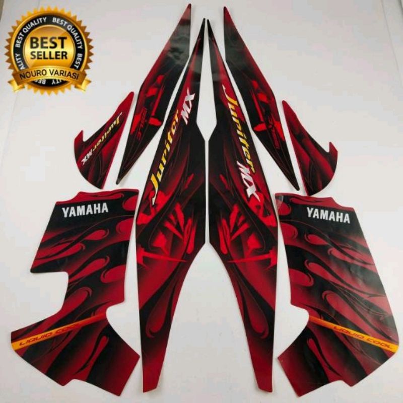 striping list sticker Jupiter MX old lama merah