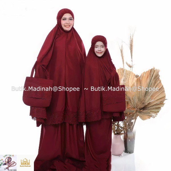 BUTIK.MADINAH MUKENA IBU ANAK TANGGUNG (8-13 TAHUN) PASTELEENA BY SITI KHADIJAH DALANOVA