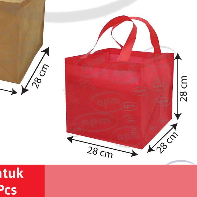 

♚ Tas Spunbond Kotak Ukuran 28cm x 28cm x 28cm (Tas Jahit) ❃